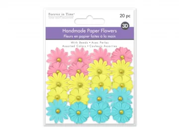 Pastel Paper Flowers, 20 pieces